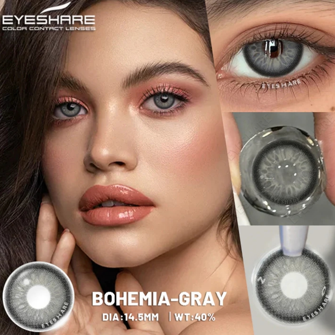 New Ksseye Bohemia Gray Color Contact Lens With Regular Kit Box For Men and Women. 1 Pair Ksseye Color Contact Lens For Eye Makeup and Cosmetics.Ksseye Bohemia Series. #bohemia