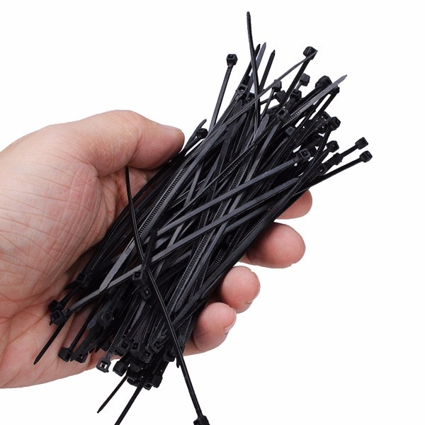ZT02 1000pcs 2.0x100mm Black/ White Nylon Cable Ties Zip Ties