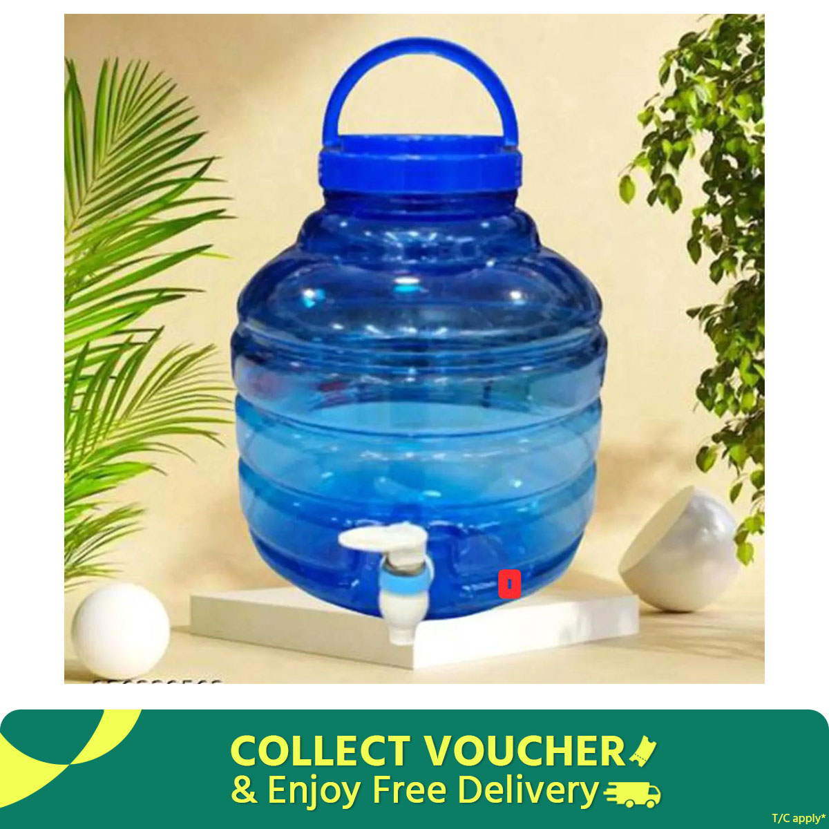 Plastic Water Dispenser 8 Litre With Handle And Lid - Convenient Water Dispenser For Easy Access To Refreshing Drinks