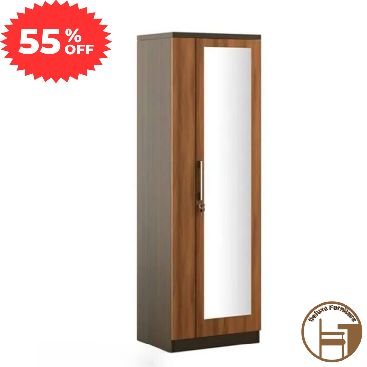 Single door deals almirah with mirror