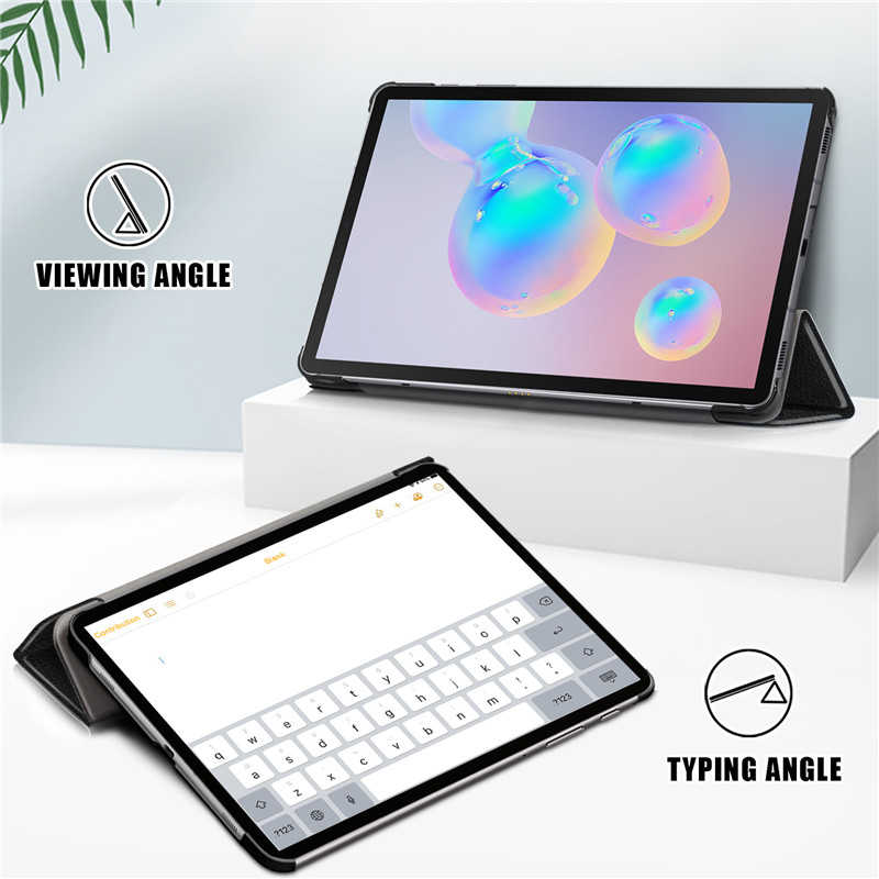 For Samsung Galaxy Tab S6 Lite 10.4 SM-P610 SM-P615 Case Slim Tri-fold Magnetic Smart Flip Cover Full Coverage Casing. 