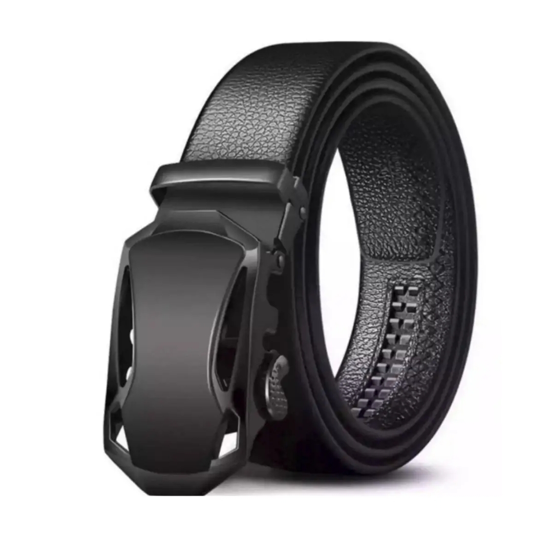 Black artificial leather auto gear belt FOR men