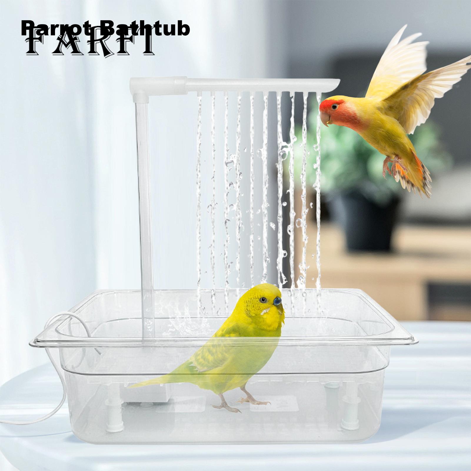 Automatic Bird Bath Usb Powered Bird Fountain with 10 Outlets for Small Birds Automatic Watering Filtering System for Cage or Bathhouse Bird Watering Shower System. 