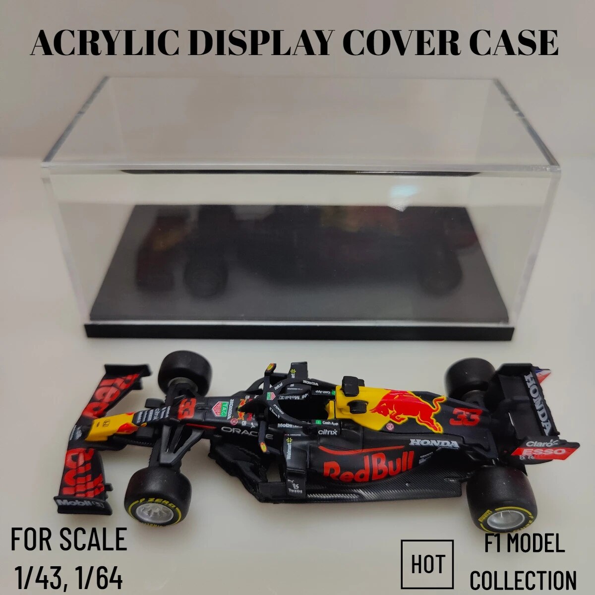Scale 1:43 1:64 Transparent Acrylic Hard Cover Case PVC Display Box for Car Model Figure Collectible Miniature. 