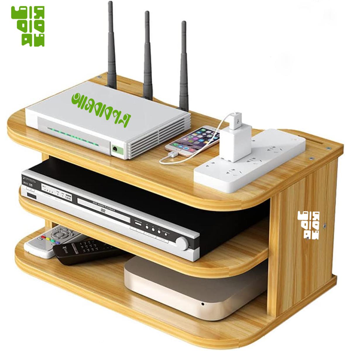 Router Shelf Wall Mounted Wifi Router Storage Top Box Height 10 Inch Length 14 Inch Depth 08 Inch Model RS206. 