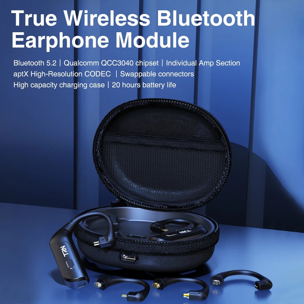 NEW TRN BT30 TWS Wireless Bluetooth-Compatible Upgrade Cable Module Earhook 5.2 Bluetooth Headset Wireless Headphones. 