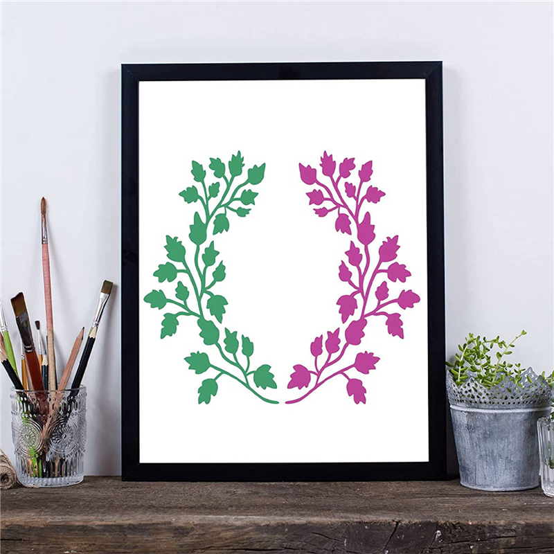 48 Pieces Leaves Stencil Reusable Sheet Painting Stencil Sheet Wall Stencil Leaf Pattern Template Tropical Leaf Reusable. 