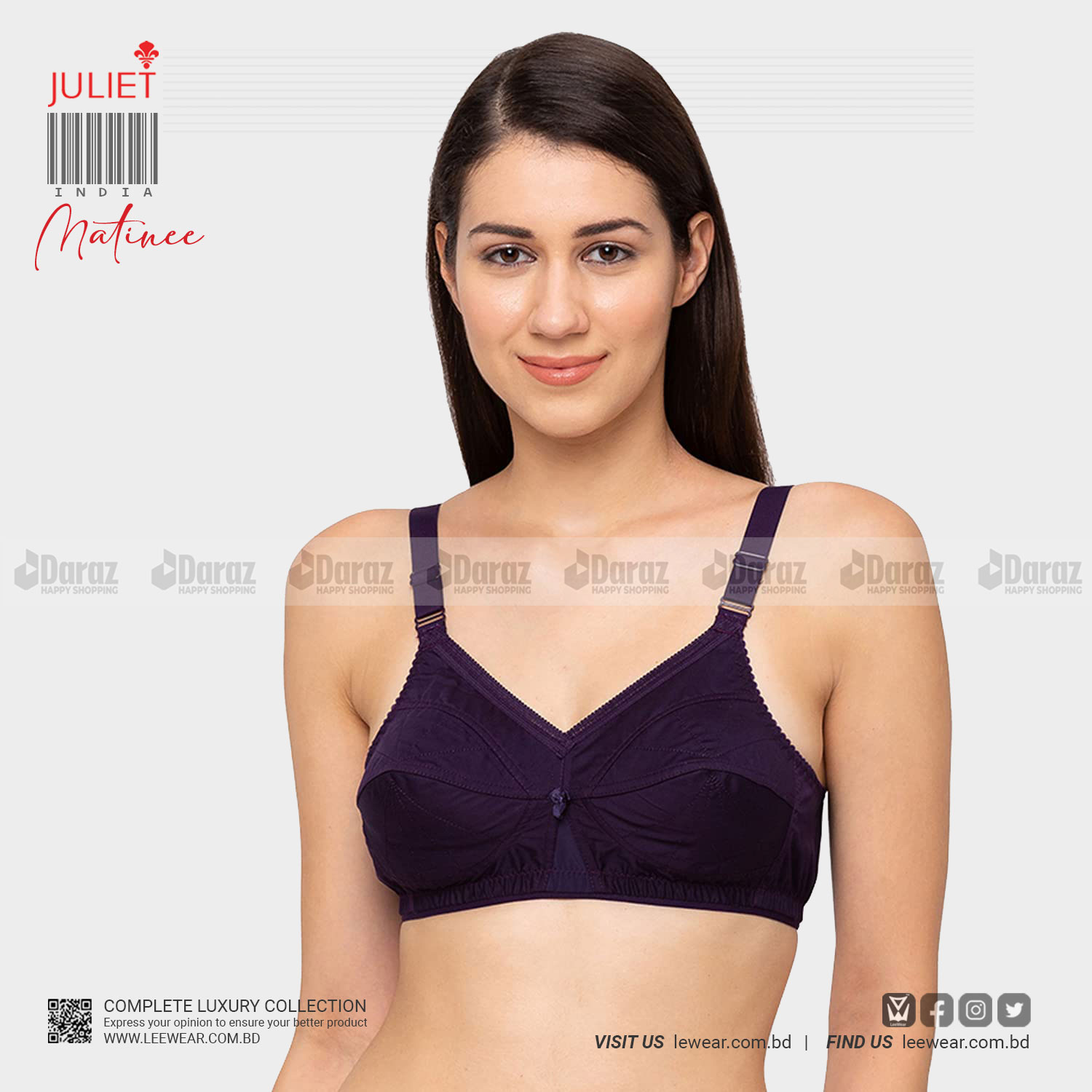 LeeWear Indian Juliet Matinee Cotton Plain Bra | Comfortable and Stylish Women's Bra BR23111_04
