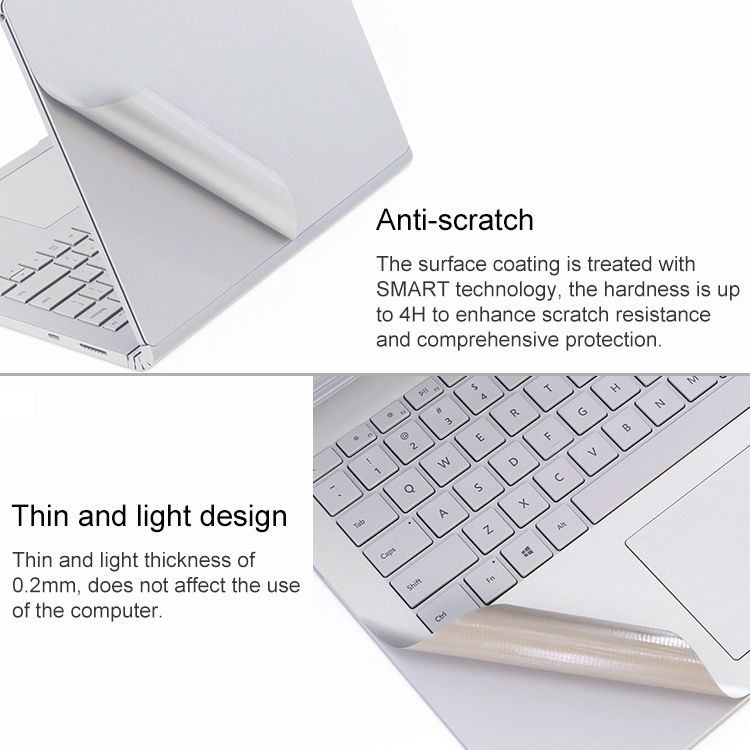 4 in 1 Notebook Shell Protective Film Sticker Set for Microsoft Surface Book 2 15 inch. 