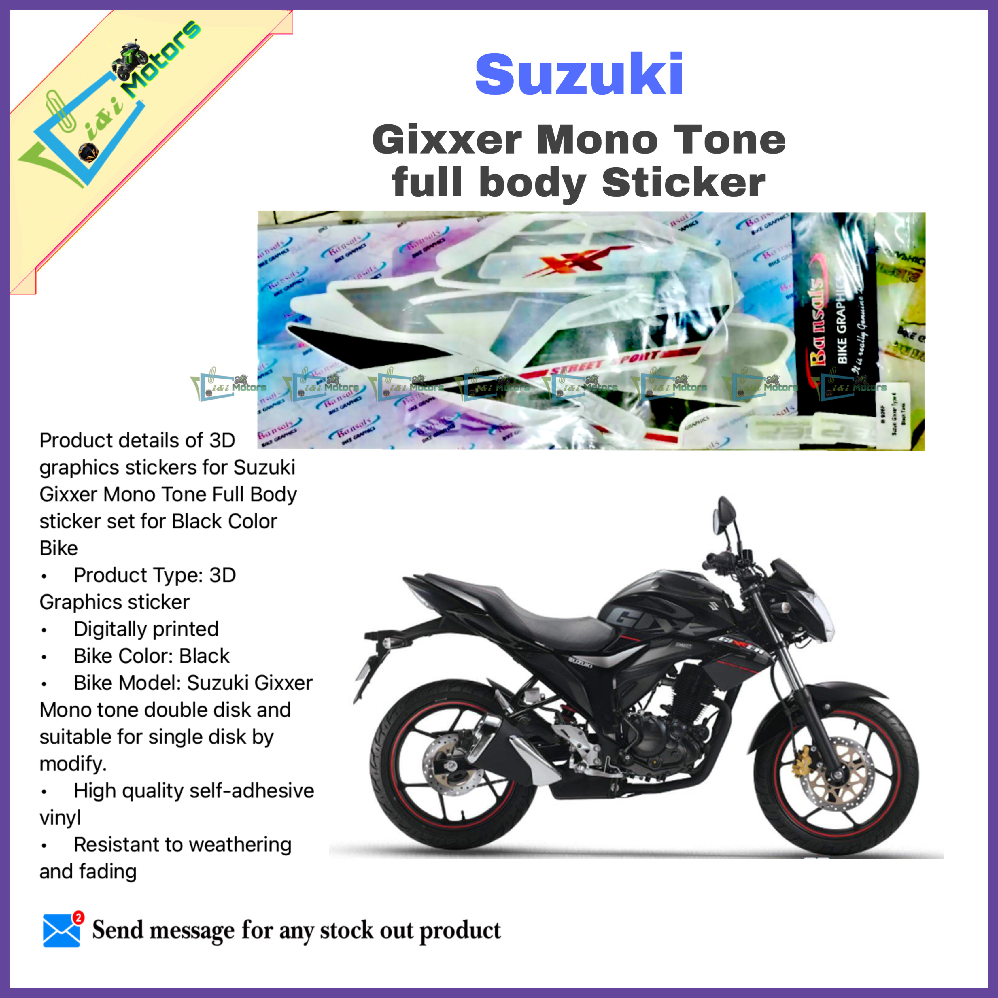 suzuki gixxer monotone