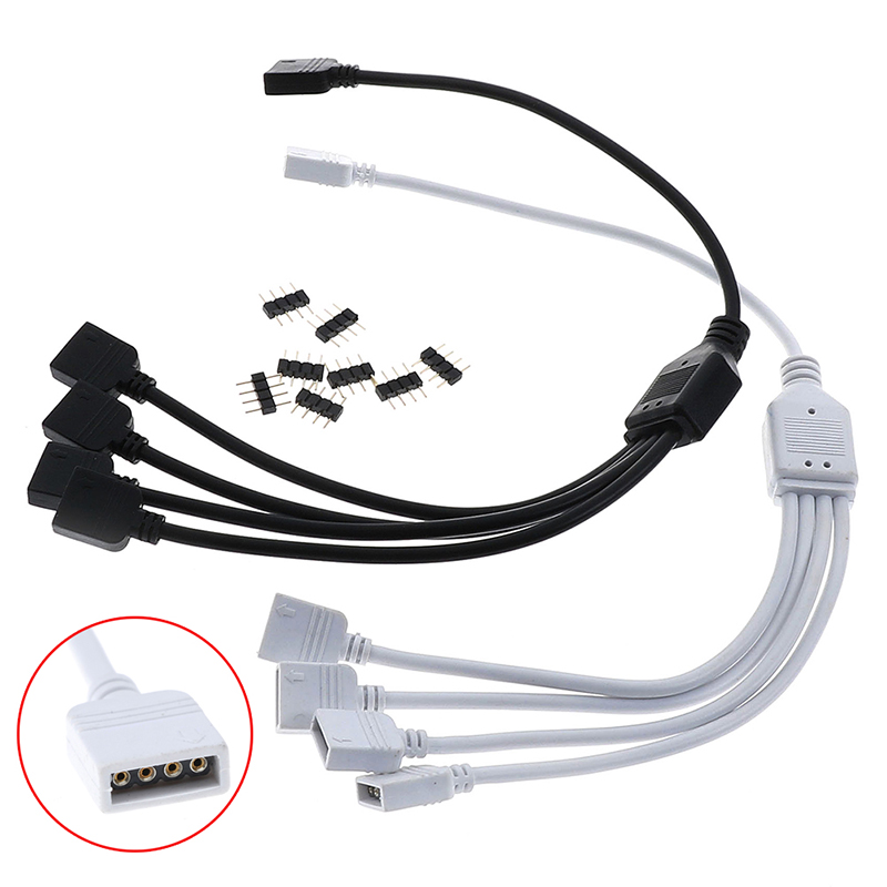 4 Pin RGB Led Connector Cable 1 to 3 RGB 4 Pin LED Extension Splitter Cable Encounter. 