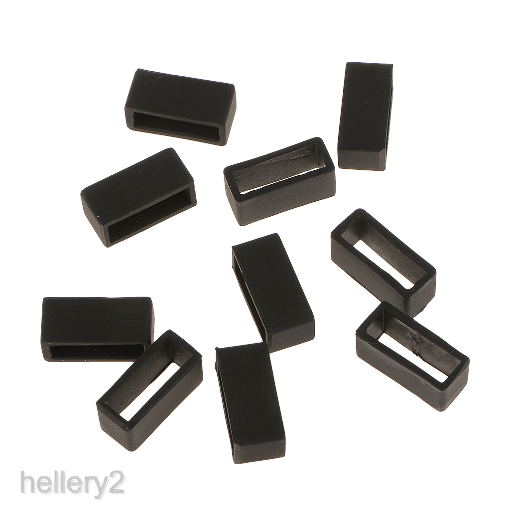 10Pcs Rubber Keeper Loop Replacement Watch Band Strap Accessories 18/20/22mm. 