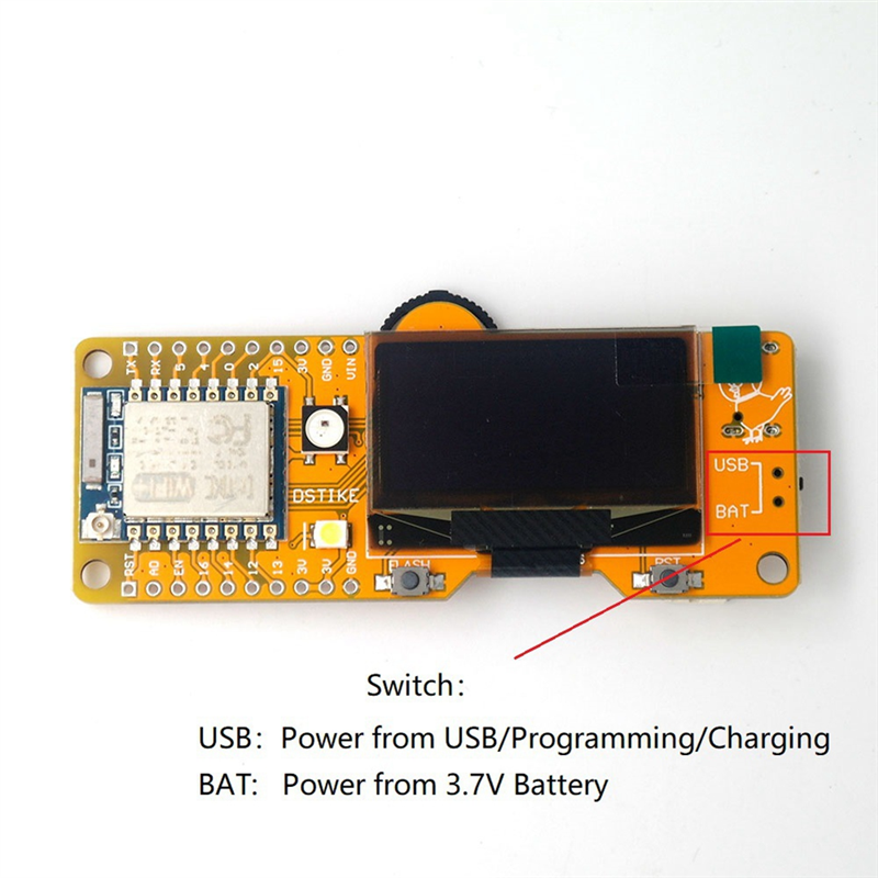 Development Board Kit Development Board WiFi Deauther Mini V3 ESP8266 with 1.3inch OLED Development Board. 