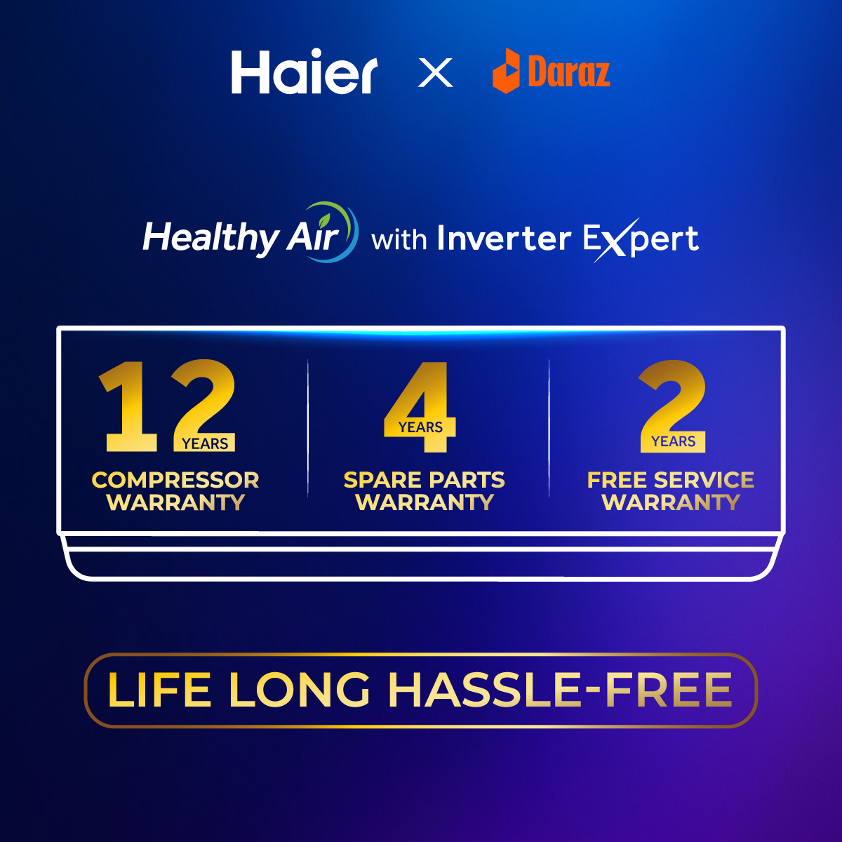 Haier CleanCool Inverter AC - 1 Ton [HSU-12CleanCool(INV)(Pro)]. 