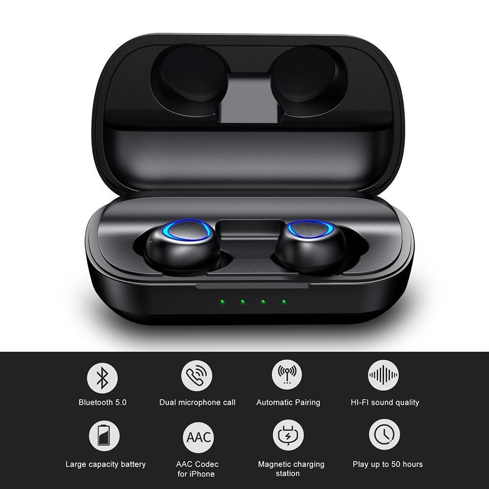 For IP010 PLUS Wireless Charging With Mobile Power Bluetooth Headset Bluetooth 5.0 Sports Wireless Binaural Earphone. 