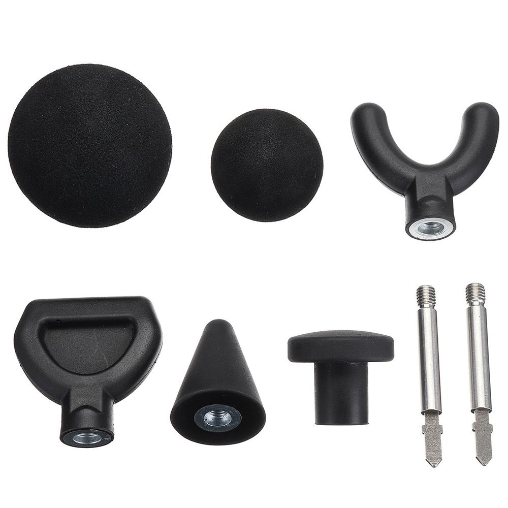 Percussion Massage Tips Set with 2pcs Rods for Jigsaw Massager Adapter Attachment Tool Kit. 