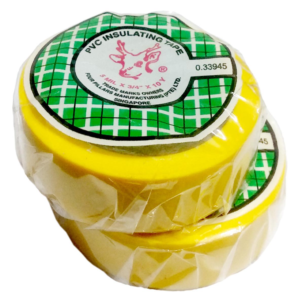 5 Pieces Four Pillars PVC Insulating Tape For All Purpose | Waterproof  Yellow Color Tape | Daraz.com.bd