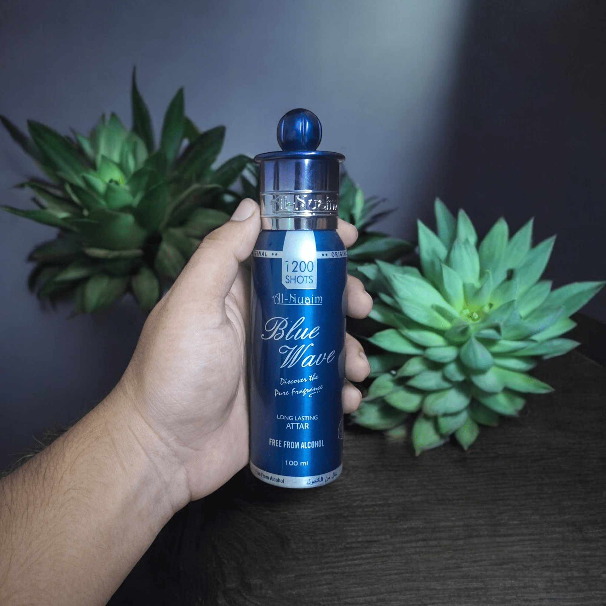 Blue Wave 100 ML Long-Lasting and Alcohol Free 100% Halal 100ml Perfume Attar Spray - Al Nuaim