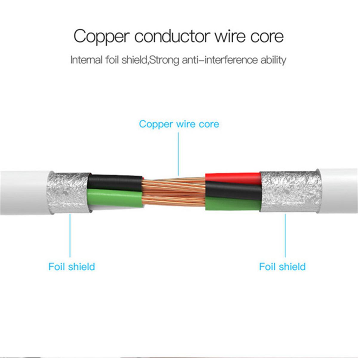 2X Suitable for iPod SHUFFLE Data Cable USB Mp3 Charging 3, 4, 5, 6 7Th Generation Charger Wire