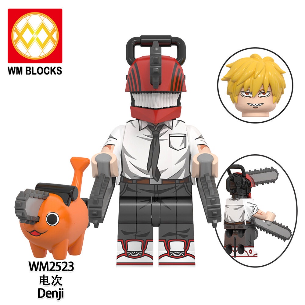 Chainsaw Man Building Blocks Toy Denji Pochita Samurai Ultimate Form Anime Mini Action Figures Building Blocks. 