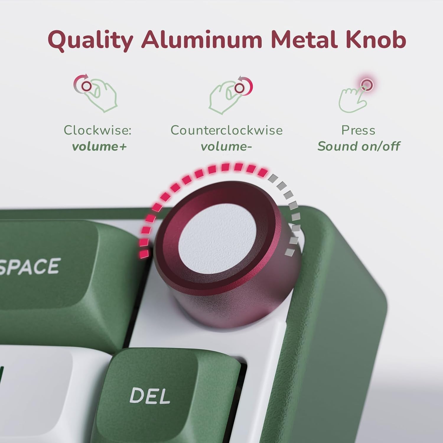 ROYAL KLUDGE RK R65 Gasket RGB Hot swappable Wired-knob Style Mechanical keyboard II plug and play with computer or xbox or console. 