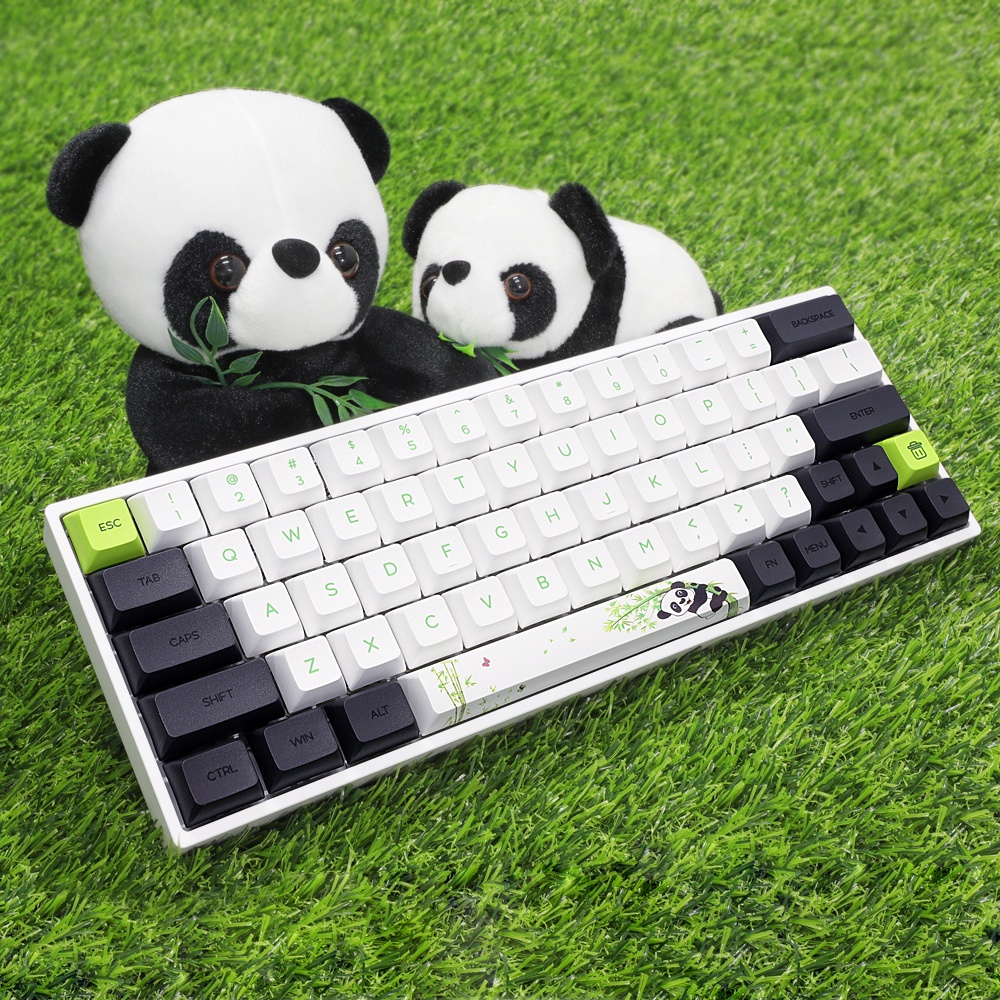 Epomaker SK64 64 Keys Hot Swappable Mechanical Keyboard with RGB Backlit, PBT Keycaps, Arrow Keys, IP6X Dustproof Waterproof Gaming Optical switch Panda edition plug and play with computer or xbox or console. 