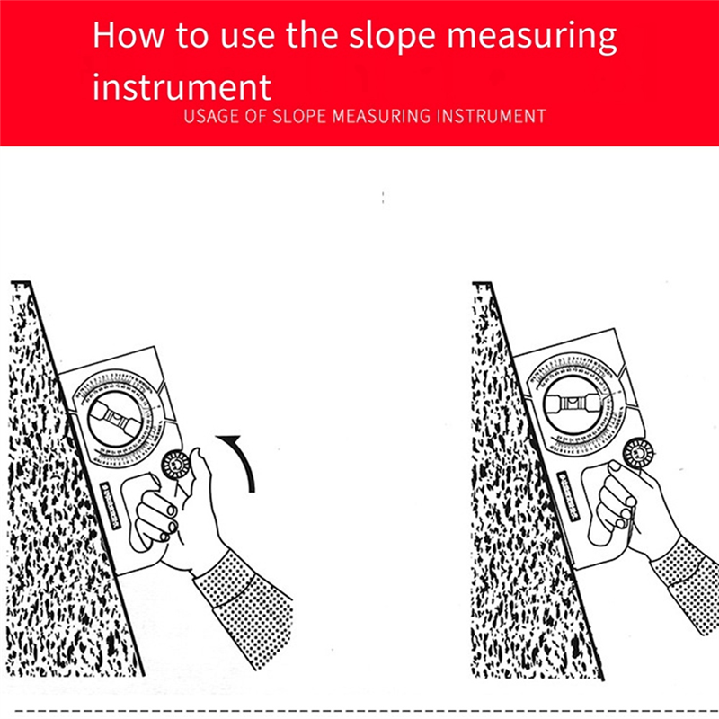 Engineering Inclinometer, Universal Slope Measuring Scale, Multifunctional Goniometer Instrument Measuring Tool A Durable Easy to Use. 