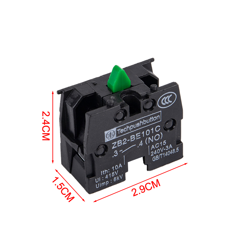 2pcs XB2 Push Button Switch ZB2-BE102C(NC) Contact Block ZB2-BE101C (NO) Creek. 