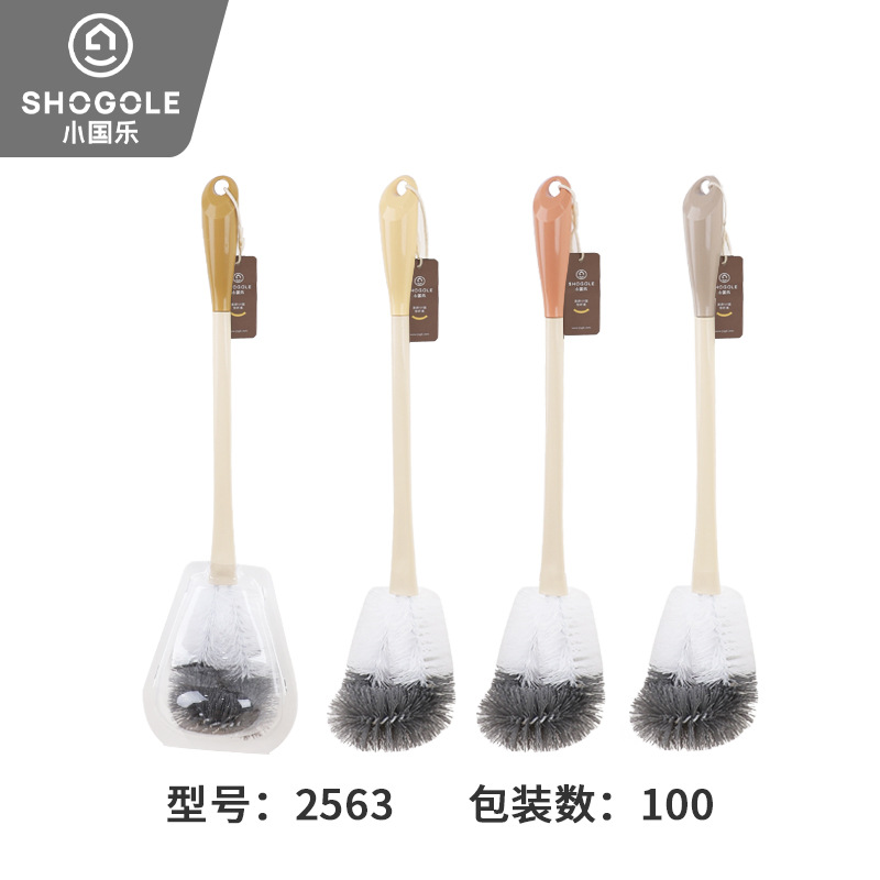 Small country plastic manufacturers wholesale horseshoe type toilet brush toilet brush 2563 toilet household cleaning brush household brush