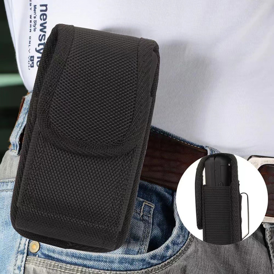 For Nokia 2760 2720 Flip Leather Case Phone Pouch For Alcatel Go Flip V/4/3Flip Belt Clip Waist Bag Universal. 