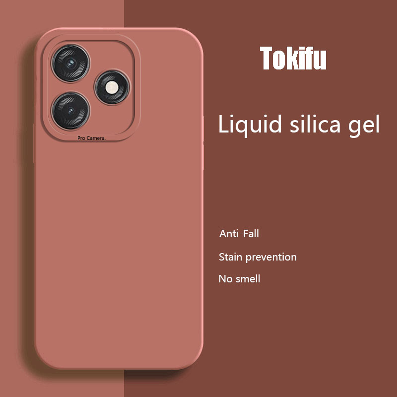 Tokifu For Tecno Spark 10C Casing The New Liquid Silicone Angel Eyes Phone Case Full Anti-fall Shockproof Back Cover. 