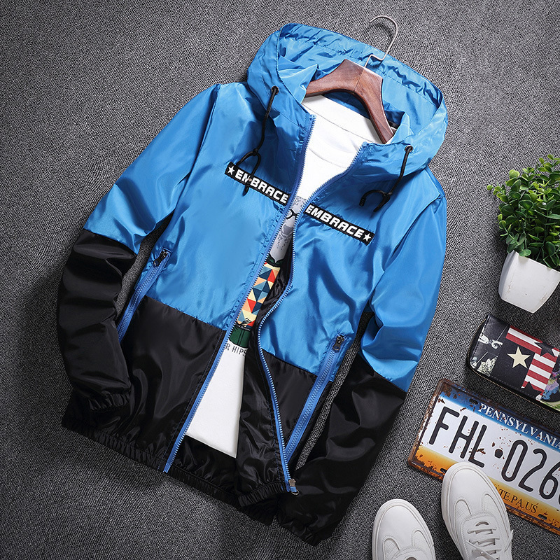 【Solo Yolo】2021 Spring New Korean Style Color Matching Men's Jacket Casual plus-Sized plus Size Thin Student Coat. 