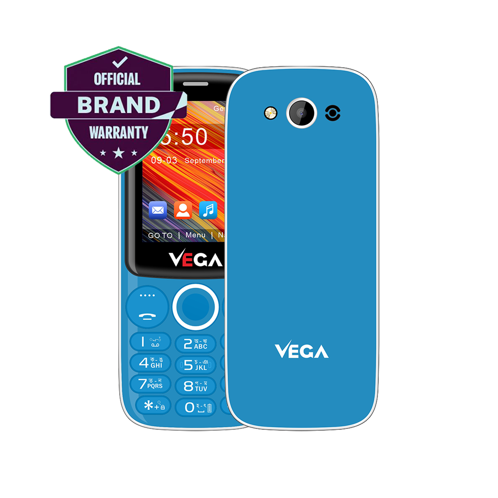 Vega V28  Dual SIM Feature Phone 2500 Mah powerful  Battery