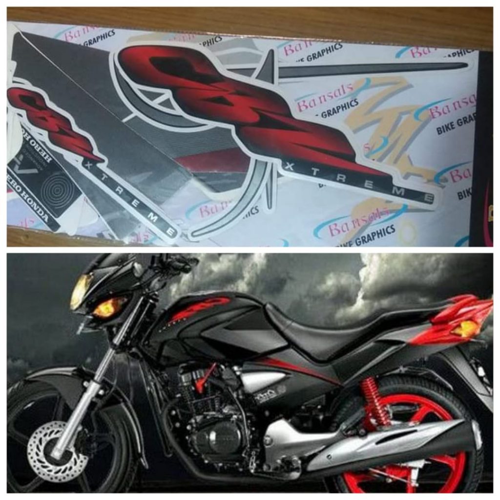 Hero Xtreme Bike Stickers COMPLETE STICKER KIT HERO XTREME T-4