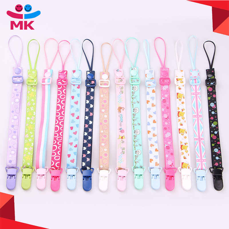 Adjustable Baby Pacifier Clip Pacifier Chain Anti-drop Cute Baby Pacifier Clip Toddler Chain Hanging Rope with Clip Pacifier Holder