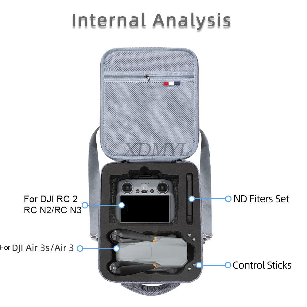 Single backpack for DJI Air 3/Air 3S Portable Storage Bag for DJI RC 2/ RC-N2/N3 Remote Controller Shoulder Bag Accessories. 