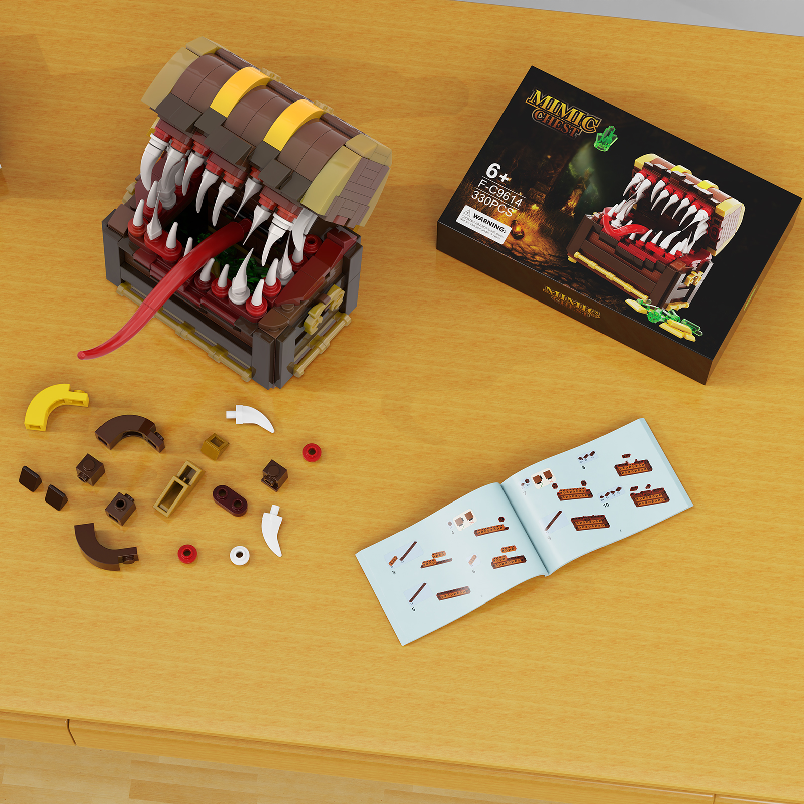 BuildMoc Game Mimic Chest For Dark Souls Building Blocks Set Dungeons And Final Treasure Monster Bricks Toys Kid Birthday Gift Superman. 