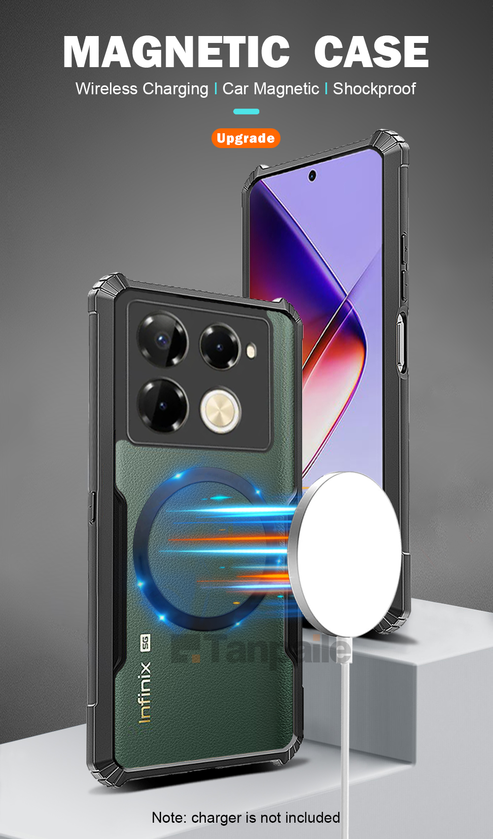Magnetic Case For INfinix Note 40 Pro Case Note40 Pro+ Plus CASE Shockproof Funda Wireless Charging Magsafe Bumper Phone Cover. 