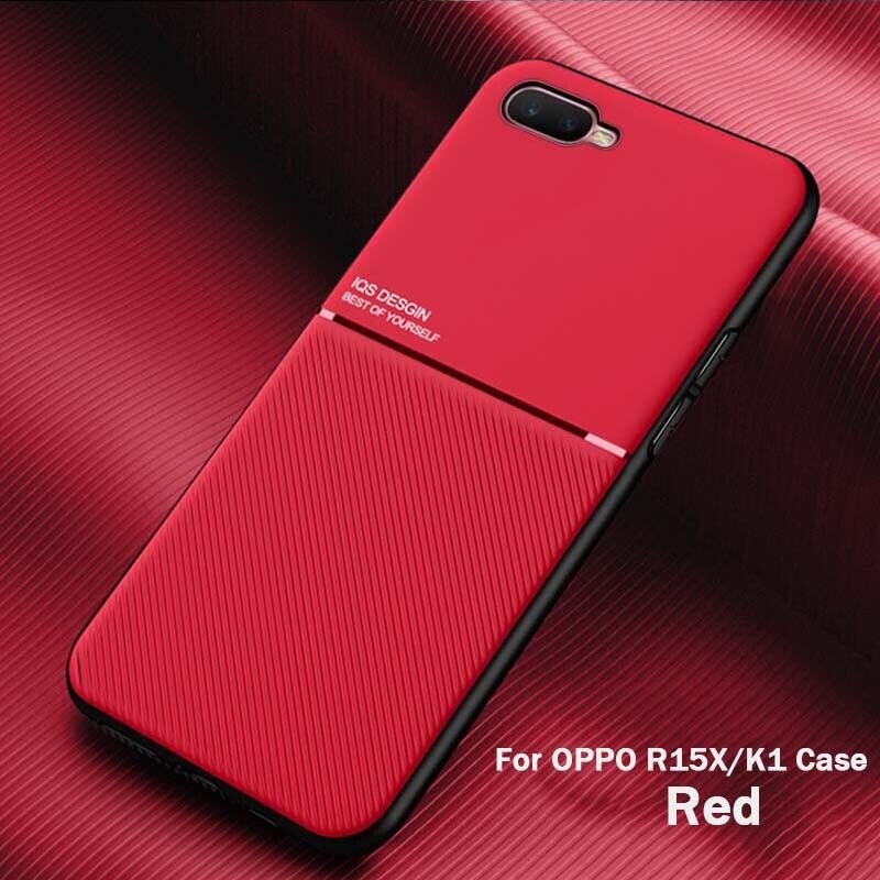 xprmy for OPPO R15X / K1 Phone Case Rubbed Pattern Shelll Support Car Twill Ultra Thin Shockproof Back Cover. 