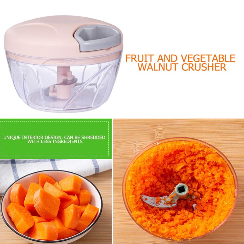 Manual Fruit Vegetable Chopper Hand Pull String Food Cutter Onion Nuts Meat Grinder Mincer Blender Shredder Mixer Kitchen Tool. 