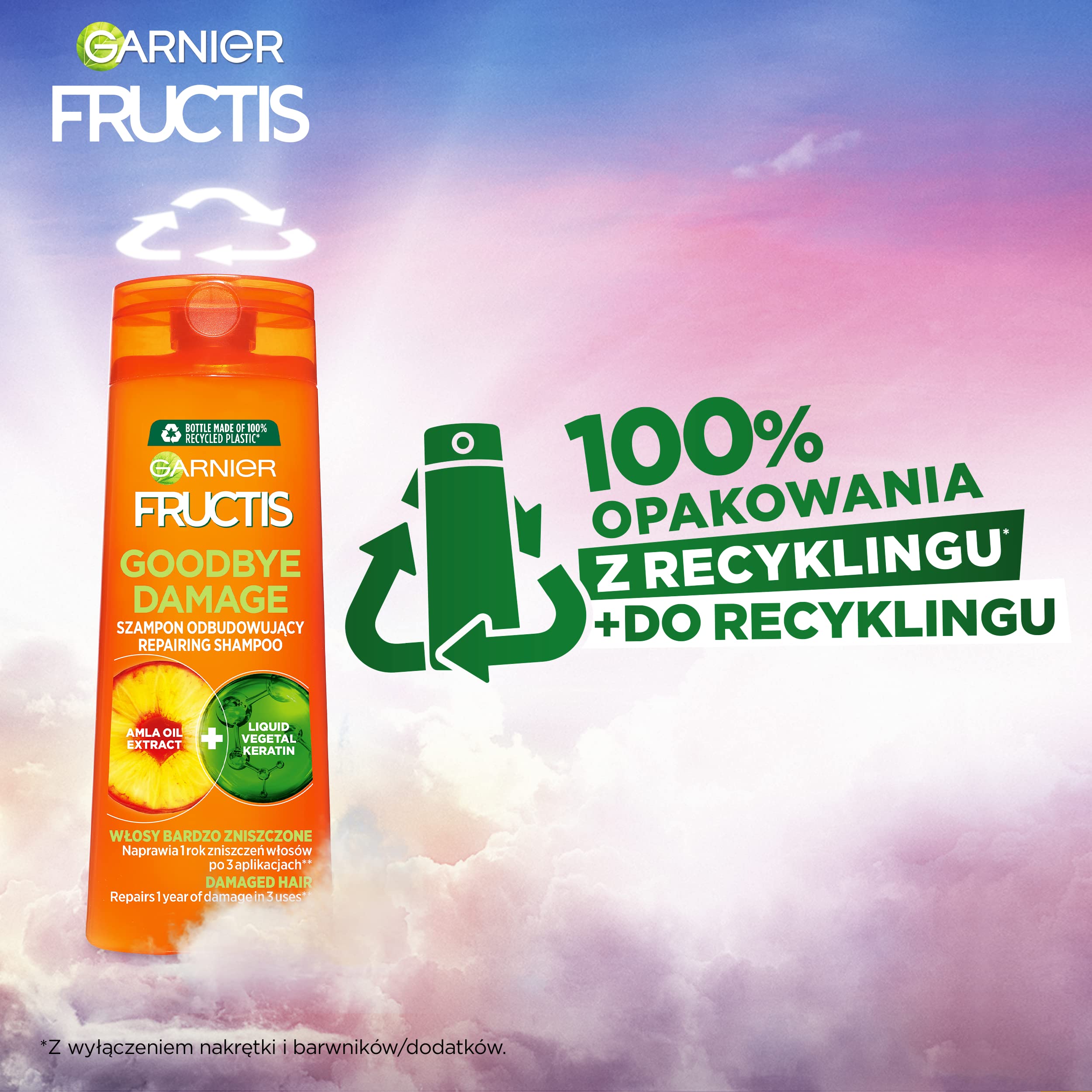Garnier New Fructis Goodbye Damage Shampoo for Heavily Damaged Hair 400 ml  : Amazon.de: Beauty