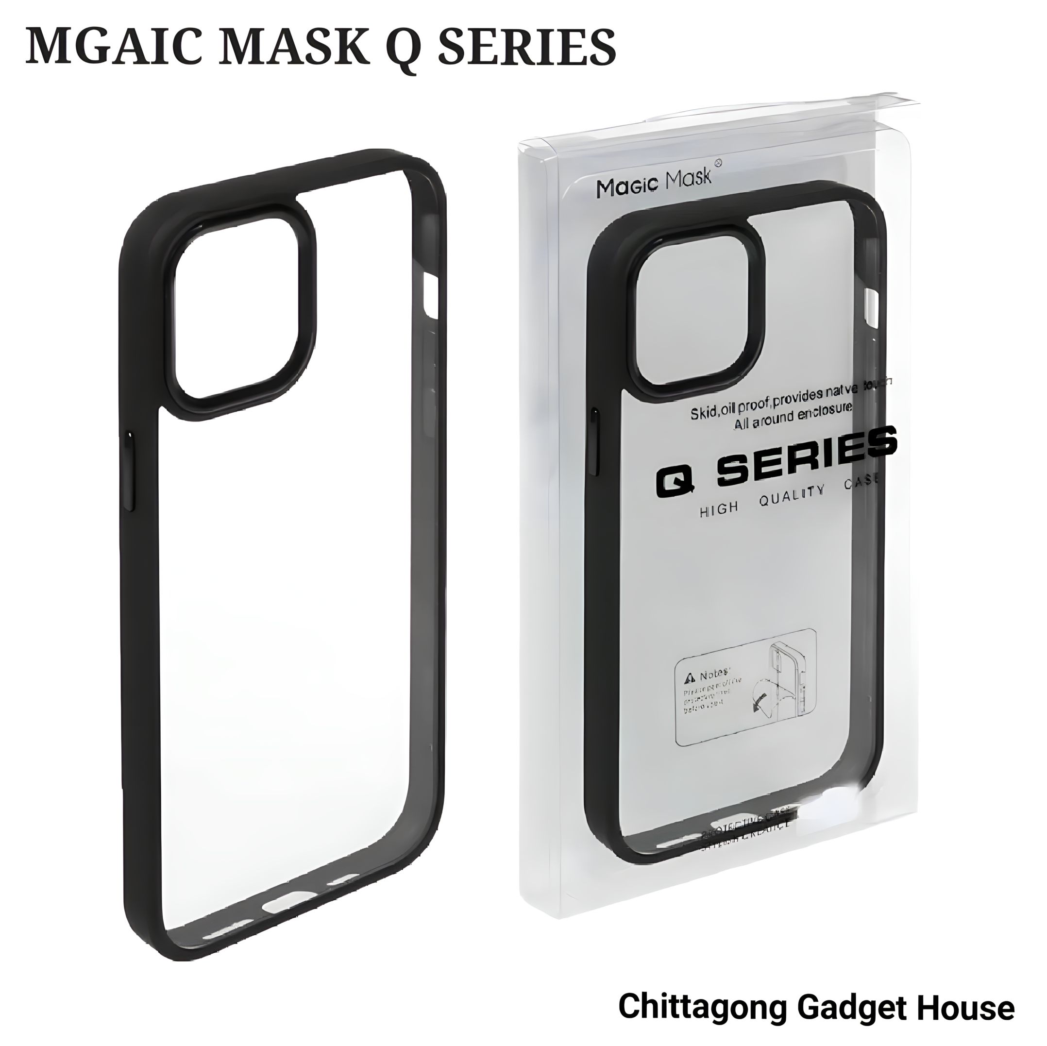 For Apple iPhone 13 Pro Max - Magic Mask Q Series Transparent Protective Case. 