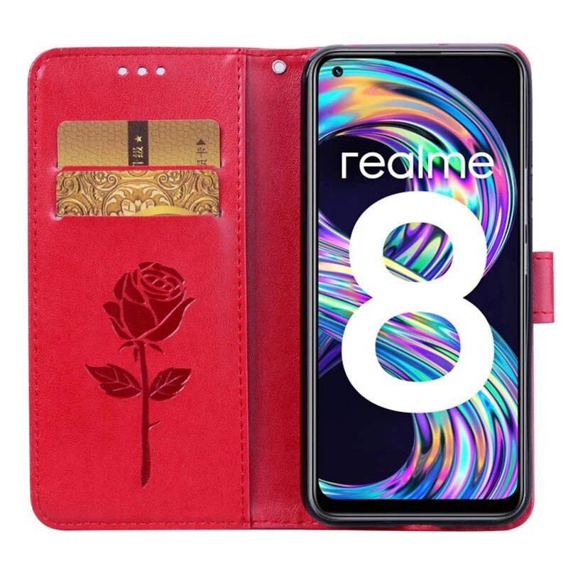 Case For Realme 8 RMX3085 Cover Phone Protective Shell Funda Realme8 Case Flip Wallet Stand Leather Book Etui Hoesje Coque Bag. 