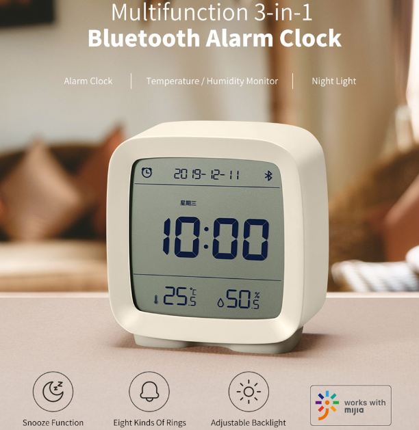 Xiaomi Qingping Mijia Bluetooth Alarm Clock (CGD1). 