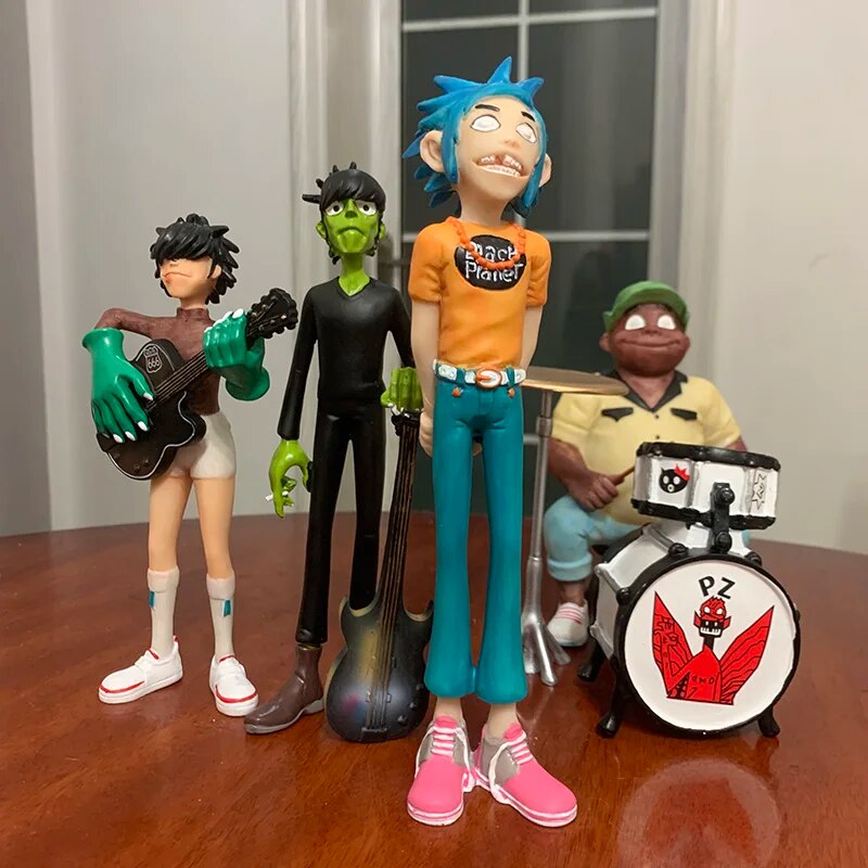 Rock Band Gorillaz Action Figure Resin Simulation Indie Station Member Collection Virtual Band 2D Noodle Murdoc Russel Model Toy. 