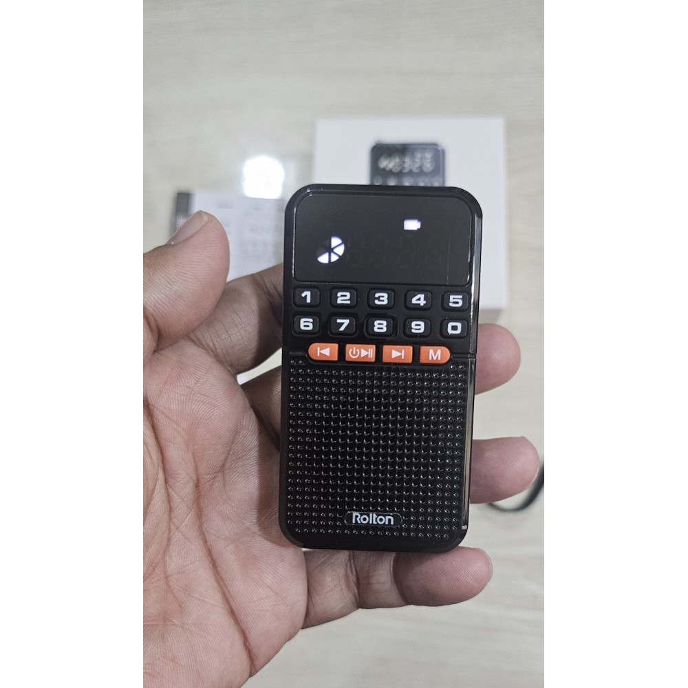 Rolton T1 Portable FM Mini Radio Bluetooth TF Card With Flashlight. 
