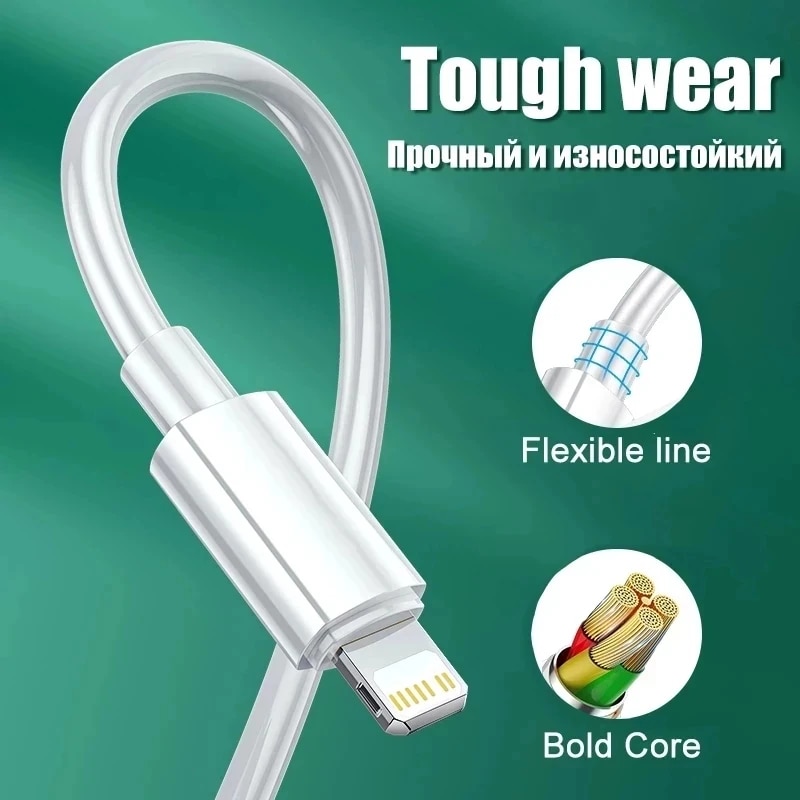 Original Usb Cable for Apple Iphone 14 13 11 12 Pro Max Xs Xr Fast Charging Phone Usb C Date Cable for Ipad Charger Accessories. 