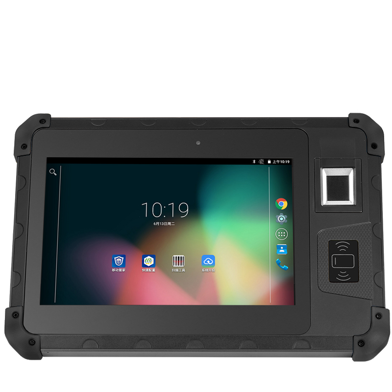 Rugged Android Tablet 8 Inch Fingerprint UHF RFID Reader Inventory Warehouse Barcode Scanner Robust Industrial Tablet. 