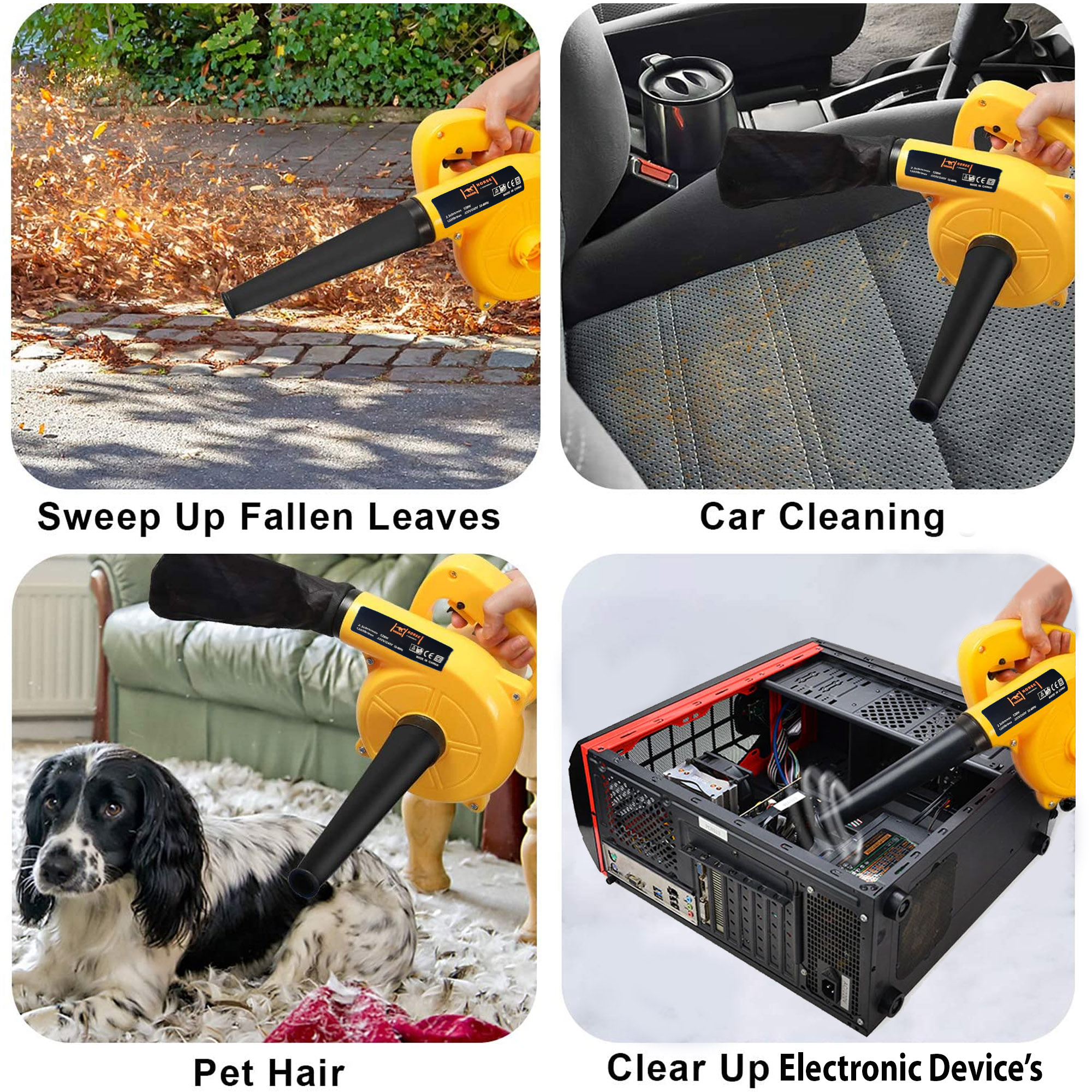 Air Blower Vacuum Cleaner 2 in 1 Dust Blowing And Collecting Machine For Instant Cleaning Different Places of House, Home Appliance, Motherboards, Computer Case, Power Supply, Pet & Car Clinging. 