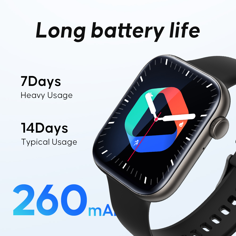 Ainuevo P45 Bluetooth Call Smart Watch 1.8 HD Display 120+ Sports Modes Heart Rate Waterproof IP67 smartwatch for men women. 